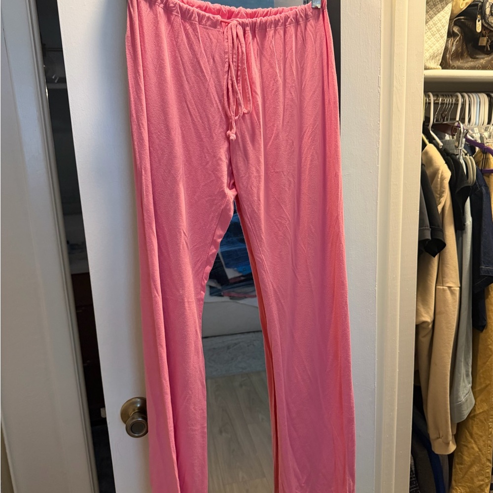 Pink Women's Sleep Pants - Lightweight Lounge Pajama Bottoms